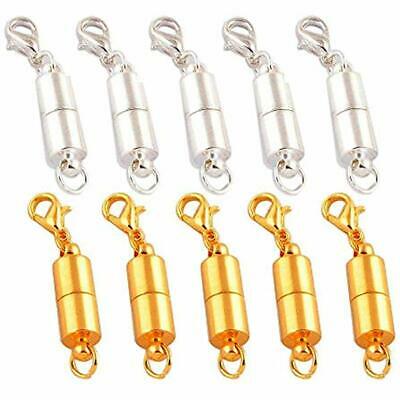 Magnetic Necklace Clasp Extender Gold And Silver Color Tone For Jewelry Pcs 6mm)