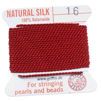 Griffin 1mm Thick Silk Cord Garnet Red - Size 16!
