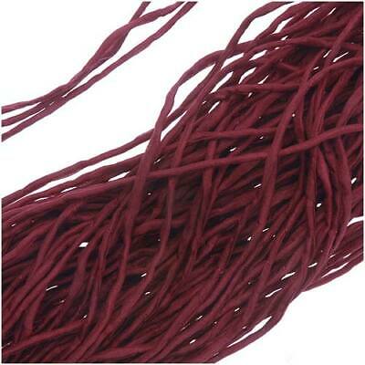 Silk Fabric String, 2mm Diameter, 42 Inches Long, 1 Strand, Garnet Red