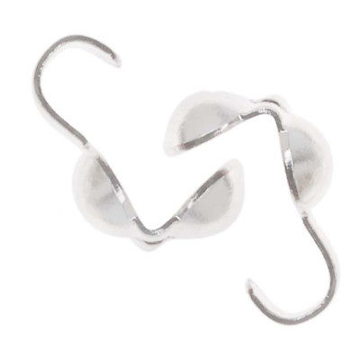 Silver Plated Clamshell Knot Covers (50)
