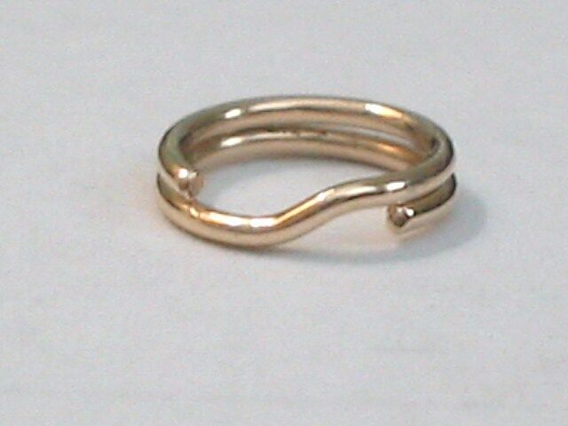 One Piece Solid 14K Yellow 6.4MM Split Ring Finding Made In USA