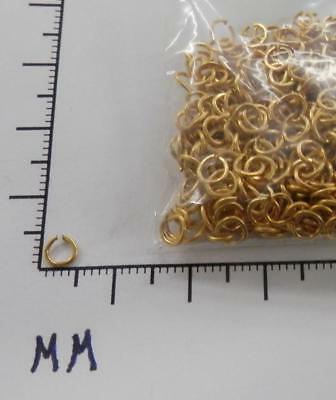 63540    Jump Rings 4mm  Round Raw Brass / Jewelry Findings - 1 ounce  SALE