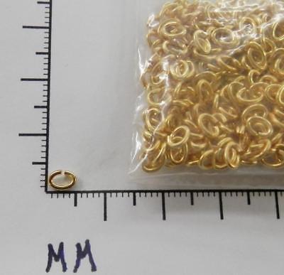63530   Jump Rings  4mm  Oval Raw Brass / Jewelry Findings - 1 ounce  SALE