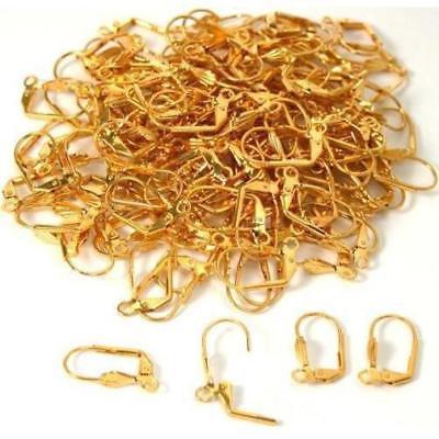 144 Gold Plated Leverback Earrings
