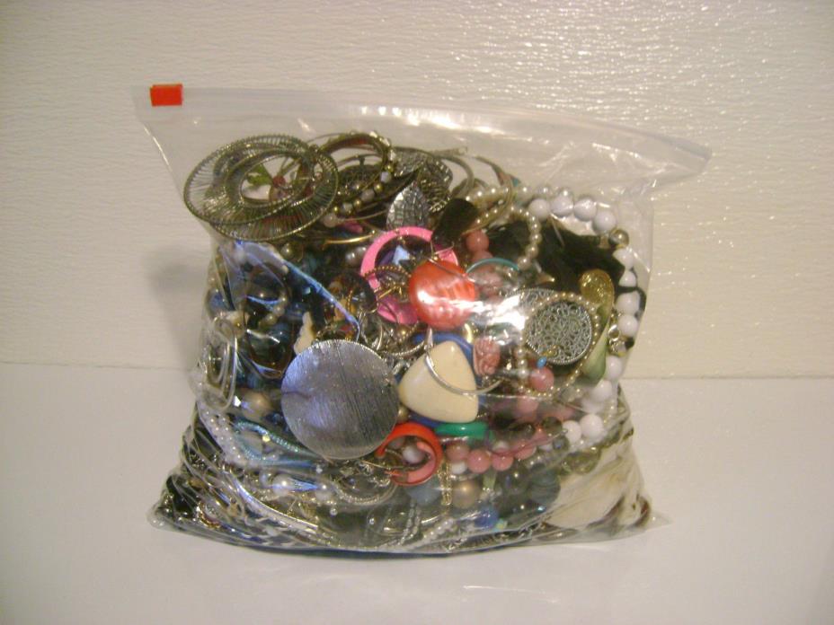 Gallon Bag of Broken Tangled Jewelry for Crafts