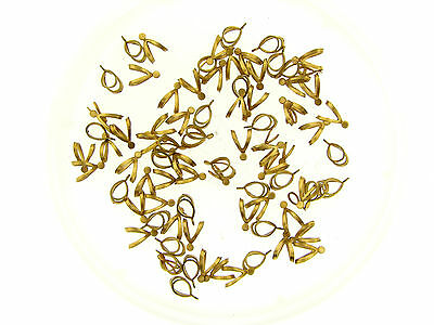 Vintage Raw Brass Slit Double Loop Pendant Bail Jewel Findings Component Lot