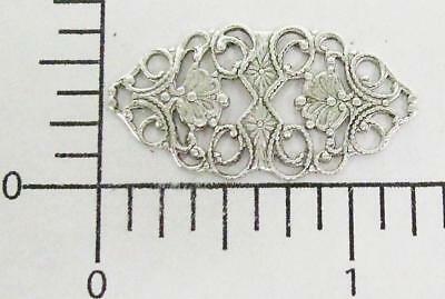 24804         3 Pc Matte Silver Oxidized Victorian Oval Filigree Jewelry Finding