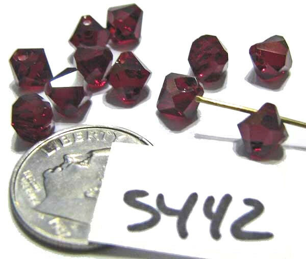 Swarovski Crystal 6301 Bicone Pendant Beads 6mm SIAM Factory Pack  FPS442
