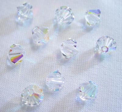 12 X Swarovski Beads # 5301 Crystal AB 6MM