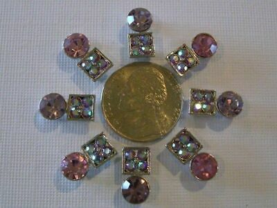 2 Hole Slider Beads Shapes Light Purple Crystal Made with Swarovski Elements #8