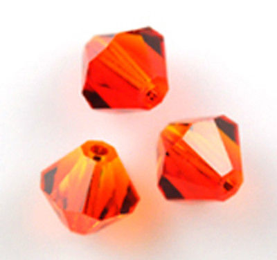 25 Swarovski Crystal Beads # 5301 Fire Opal 6MM