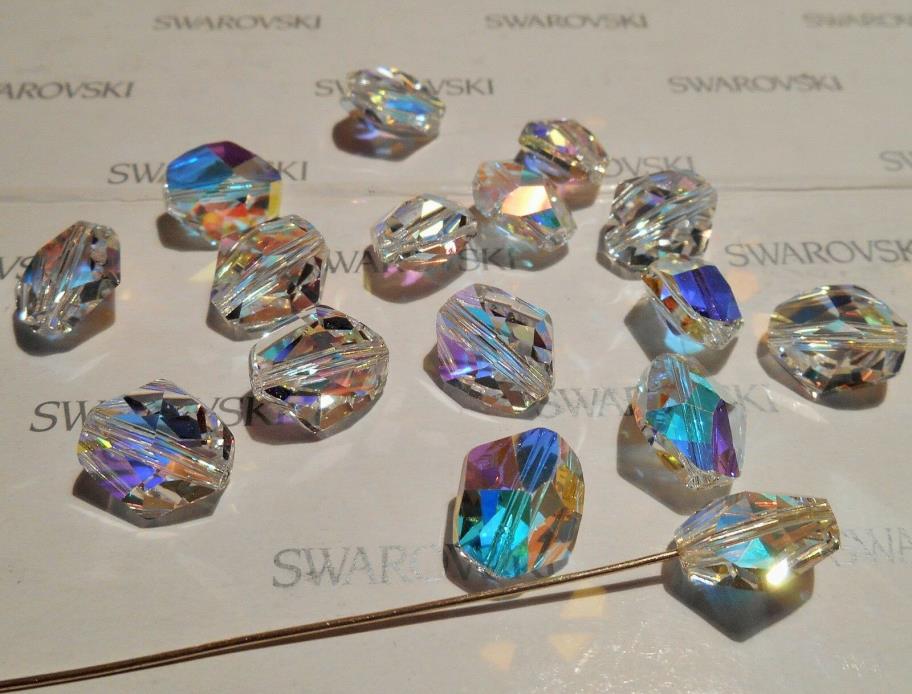 16 pcs Swarovski Cosmic 12mm 5523 Crystal AB Beads USA seller