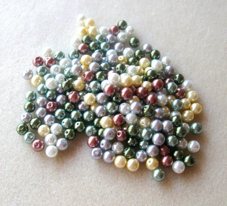 Glass Pearls, Bead Soup Mix, Jewelry Making Beads, Craft Supply, Beading