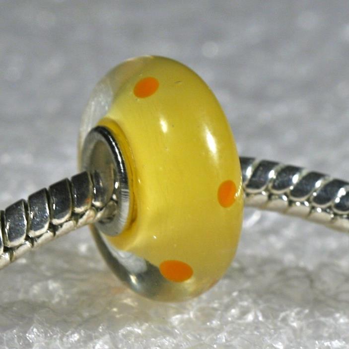 Single Core European Murano Lampwork Style Glass Bead-