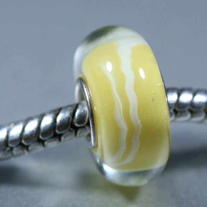 Single Core European Murano Lampwork Style Glass Bead-