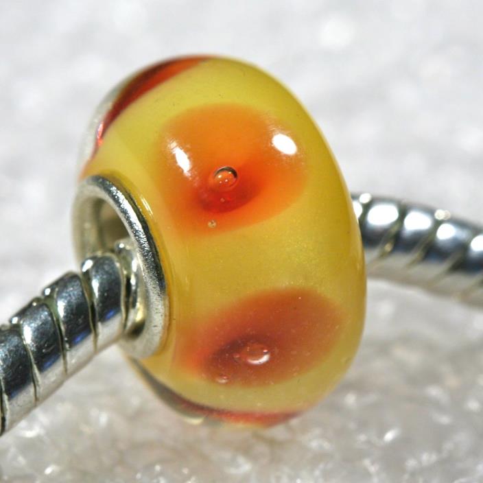 Single Core European Murano Lampwork Style Glass Bead-