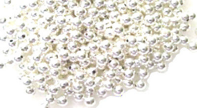 500 Silver Plated Round Smooth Metal Beads 4MM