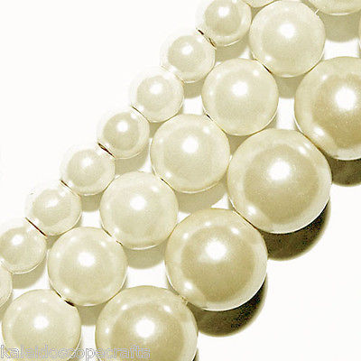 MAGNETIC HEMATITE JEWELRY CRAFT BEADS PEARL OFF WHITE 8MM HIGH POWER WHP1