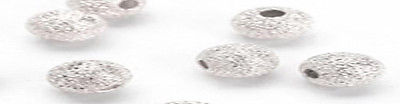 10 Sterling Silver .925 Stardust Round Beads 5MM