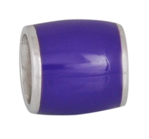 Teagan Solid Purple 925 Silver and Enamel Bead Item B30LSU5 Any LSU Fans?