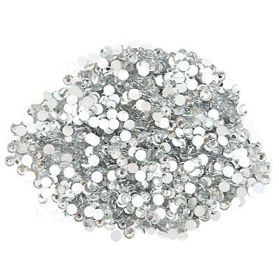Round Beads For Jewelry Making -- Flat Back Clear Crystal Rhinestones 3 Mm Bulk