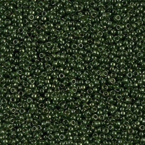 Miyuki Round Rocaille Seed Beads Size 15/0 Olive Green Gold Luster 8.2GM 15-306