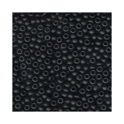 Miyuki Seed Beads 6/0 Matte Opaque Black 6-401F Glass 20g in a Tube Round