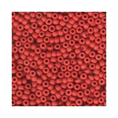Miyuki Seed Beads 6/0 Matte Opaque Red 6-408F Glass 20g in a Tube Round