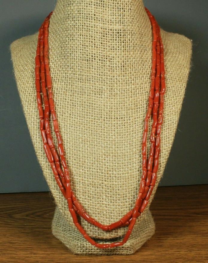 Genuine Natural Mediterranean Red Coral beads 18