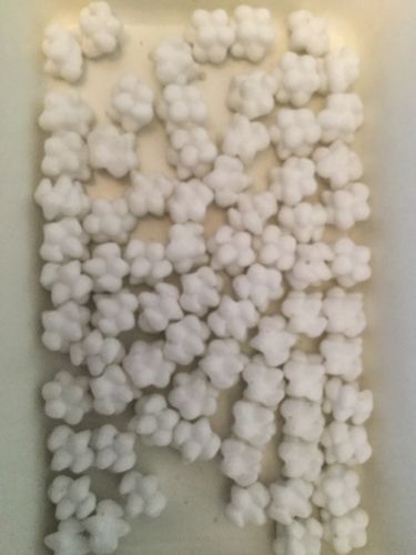 75 Glass White Nugget Beads