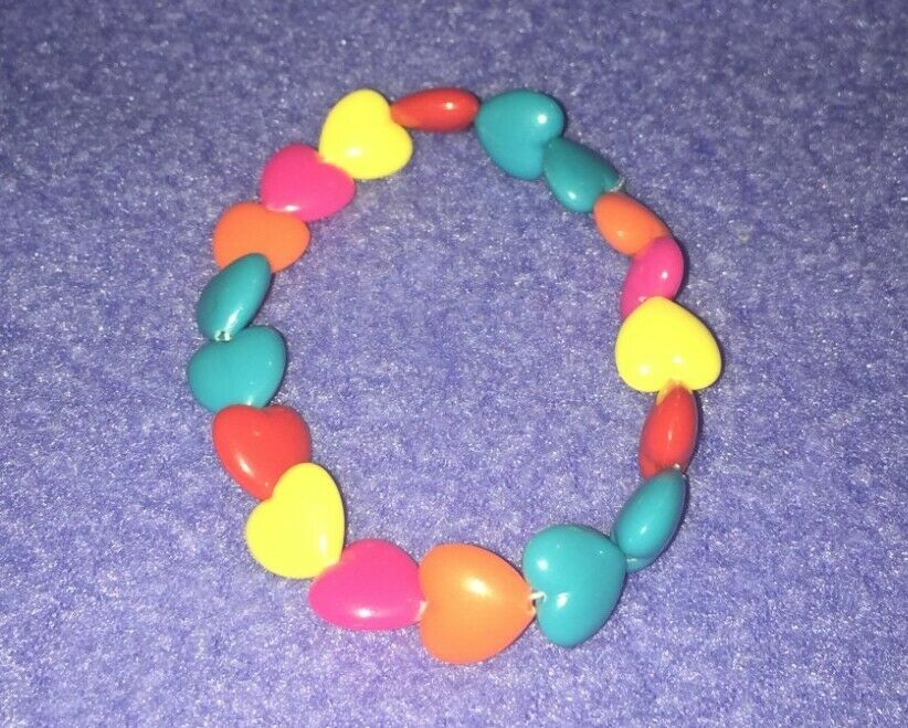 Cute Children's Multi-Colored Hearts Bracelet