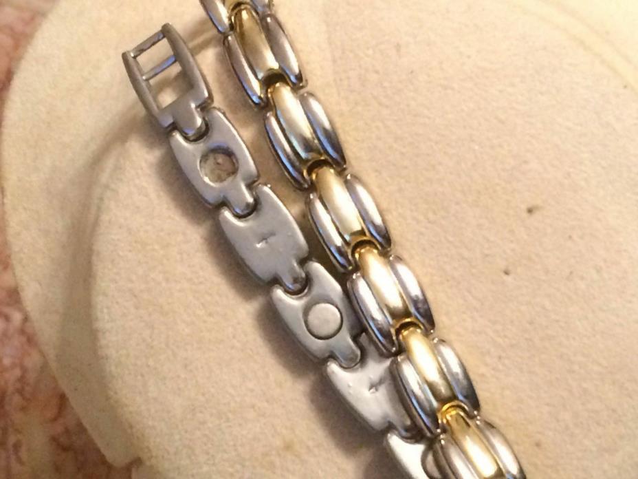 Small Silver Bracelet Wide Children's Small Adult Chain Link Style 7.75 Vintage