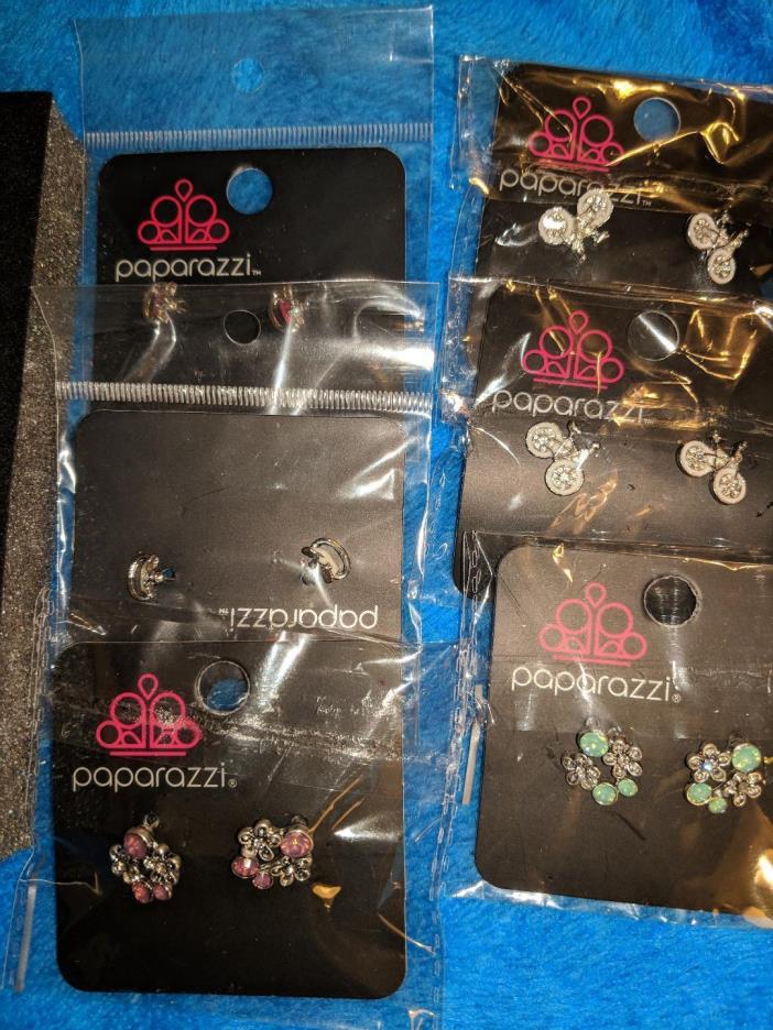LOT OF NEW PAPARAZZI STARLET SHIMMER ASSORTED EARRINGS RINGS
