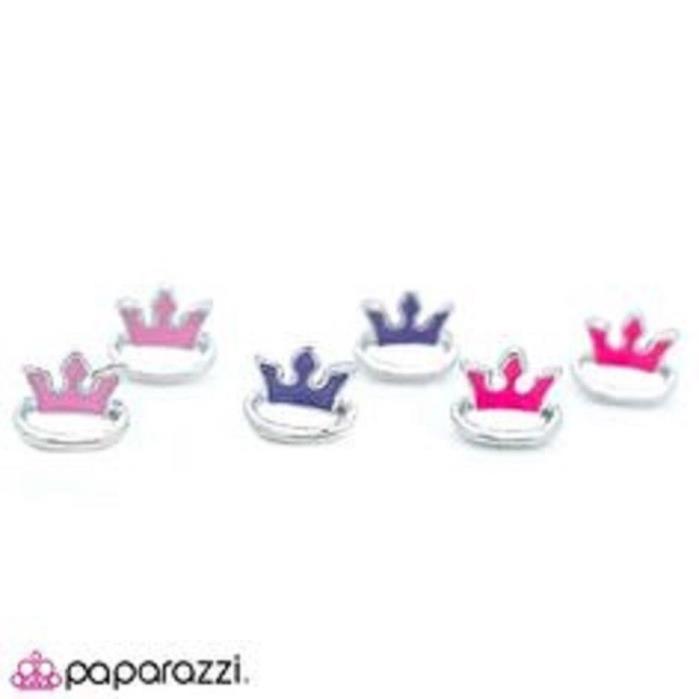NEW PAPARAZZI STARLET SHIMMER CROWN RING EARRING SET