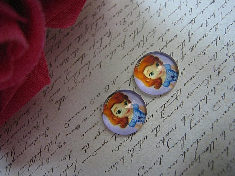 SOFIA THE FIRST Earrings Disney princess Post stud pierced gift purple