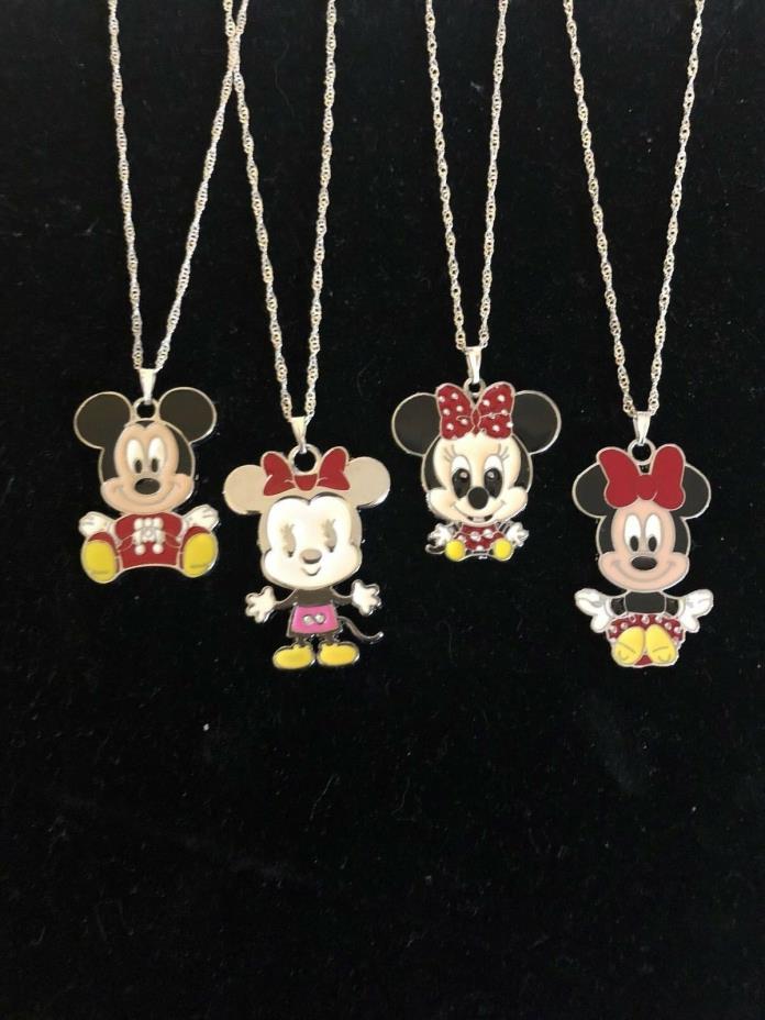 Large Mickey & Minnie Mouse Necklace
