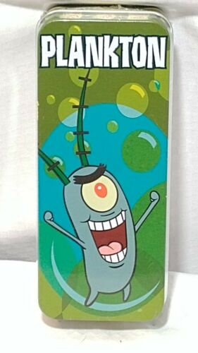 2004 Sponge Bob Squarepants Plankton Burger King Watch in Tin Box SEALED