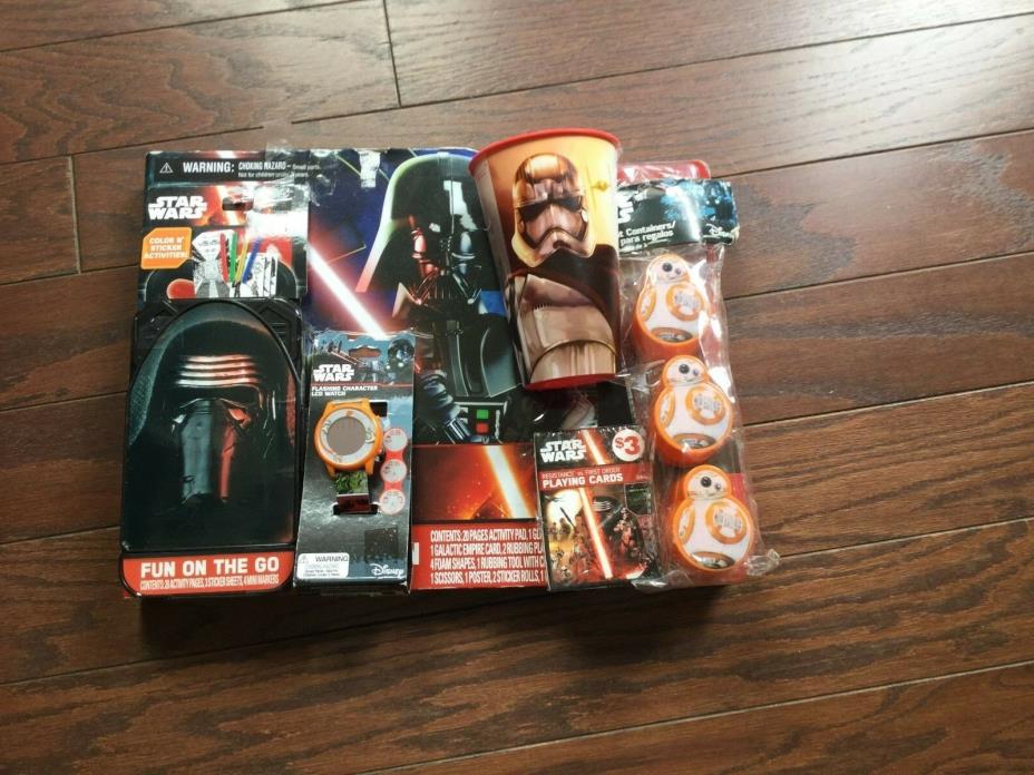 6 Different Star Wars Sets Glued Together Watch Cards Container Cup ETC SEE PIC