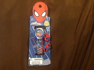 Marvel Spiderman watch with slide-on characters - NWT