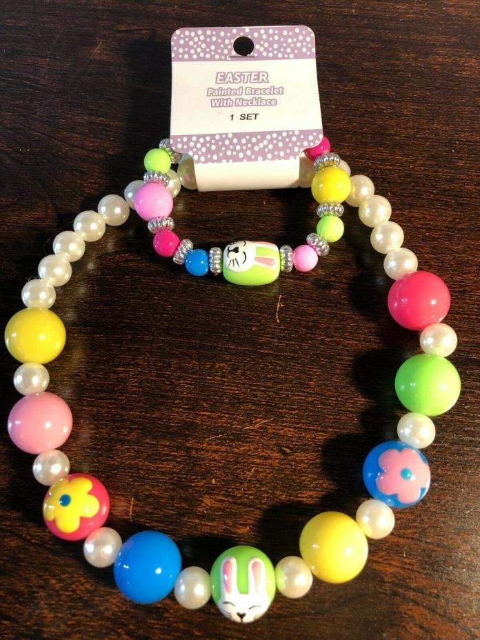 EASTER CHILDREN'S NECKLACE AND BRACELET NWT