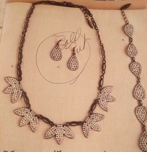 plunder jewelry 3 Pc Set Martha Necklace, Edith Bracelet Aggie Earrings Tetired