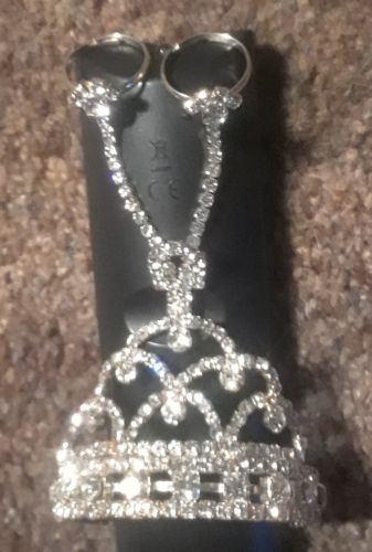 Jeweled princess bracelet ring set
