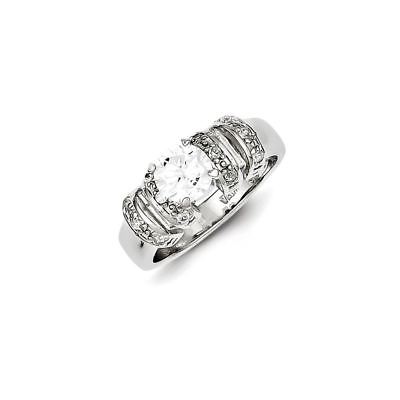 Sterling Silver CZ Engagement Ring MSRP $64