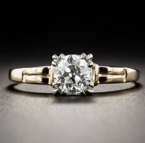 1.65Ct Brilliant Cut Moissanite Solitaire Engagement Ring Solid 14k Yellow Gold