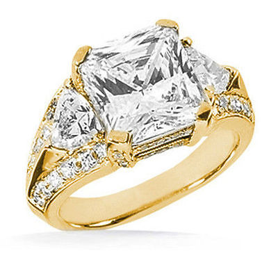 2.04 ct Radiant Cut Diamond Engagement Wedding Ring 14k Yellow Gold 3.34 tcw