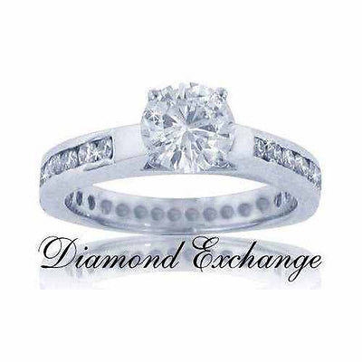 2.40 Ct Women's Round Cut Diamond Engagement Ring In Platinum