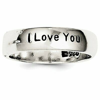 Goldia Sterling Silver Antiqued I Love You Ring