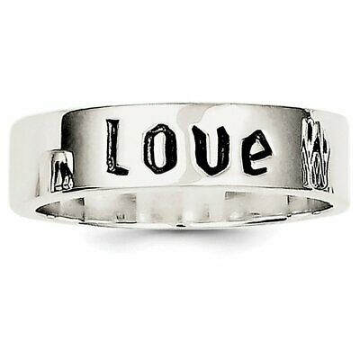 Goldia Sterling Silver Antiqued Love Ring