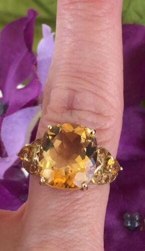 10K Yellow Gold Citrine Ring Size 7