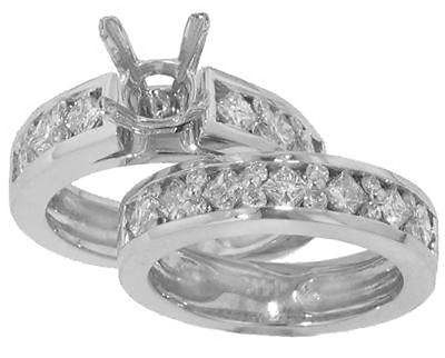 2.25 CT Women's Round Cut Diamond Semi Mount  Sets Engagement Ring In PL